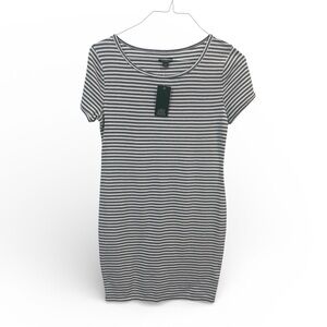 Wild Fable Striped Mini Dress in Black and White